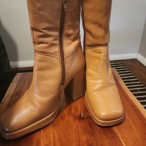 Stylish Tan Leather Boots for Women